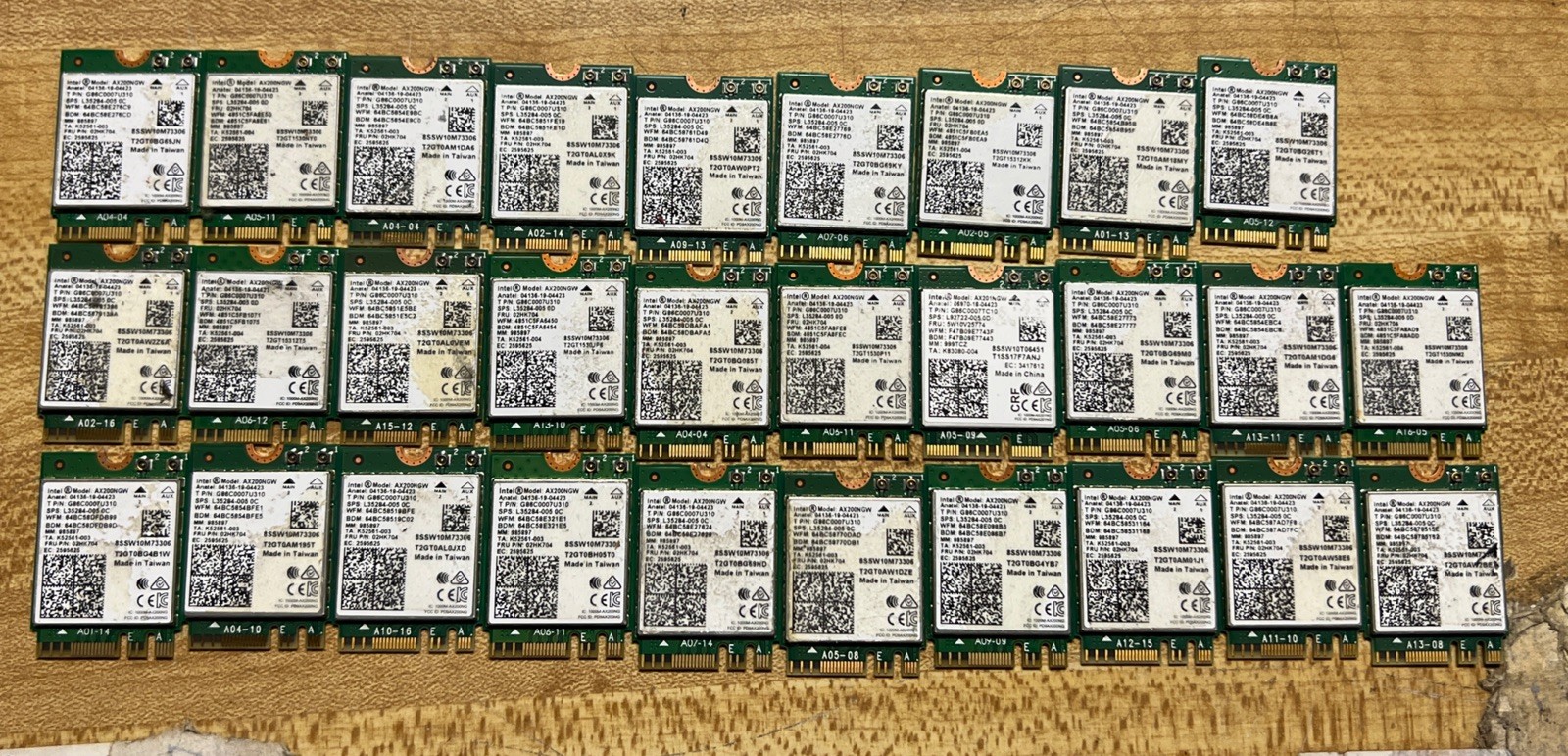 Lot of 29 INTEL Wireless Card AX200NGW L35284-005 G86C0007U310 02HK704