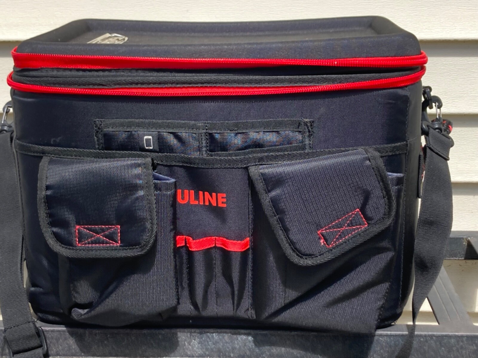ULINE Mobile Desk With Writing Surface And Binder Clip Size 17 x 13 x 14 Inches