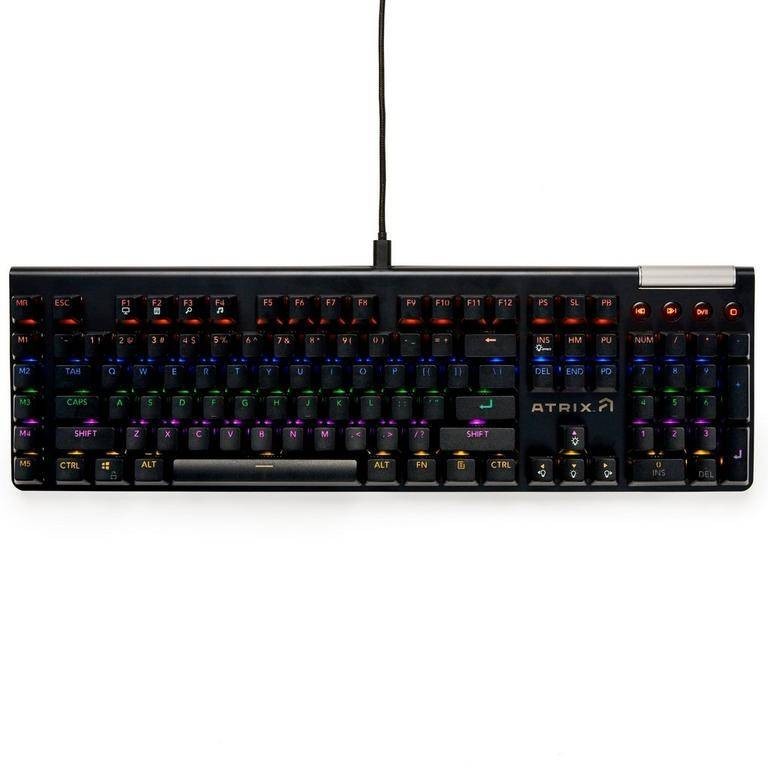 NEW Atrix Guild Red Switch Wired Mechanical Keyboard w/RGB. Black