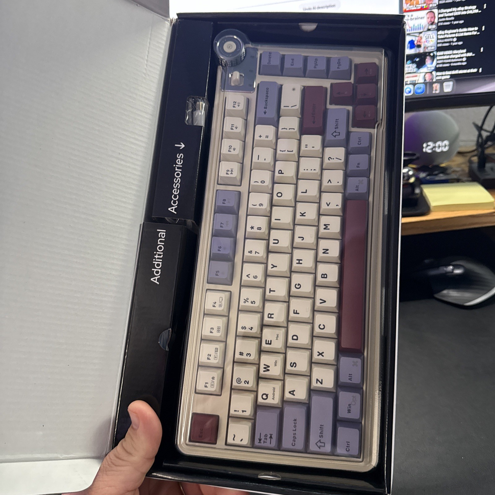 Aula AU75 Mechanical Keyboard,Wireless Gaming Keyboard with Knob,75% Hot Swap...