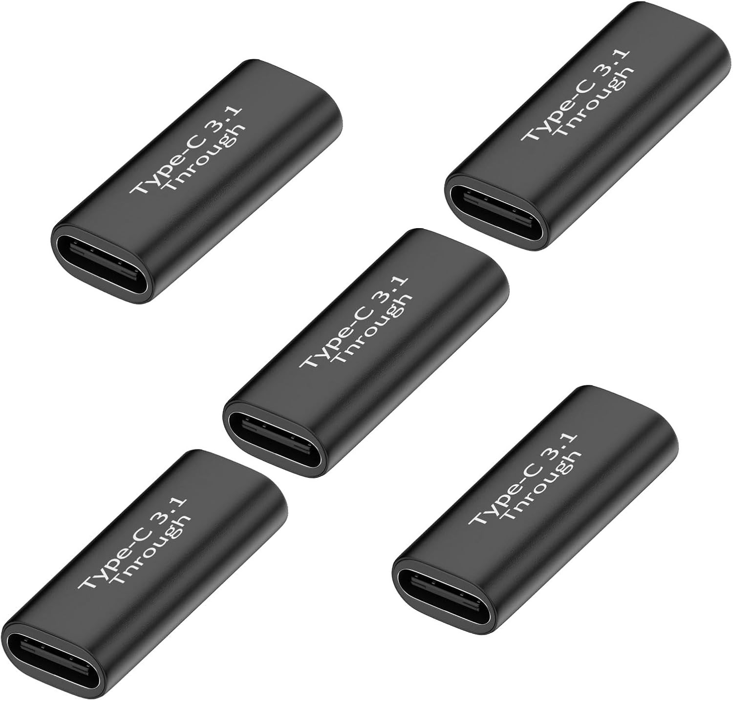 New 5 Pieces USB C Female To Female Adapter 10Gbps 100W 8K USB C Extender New