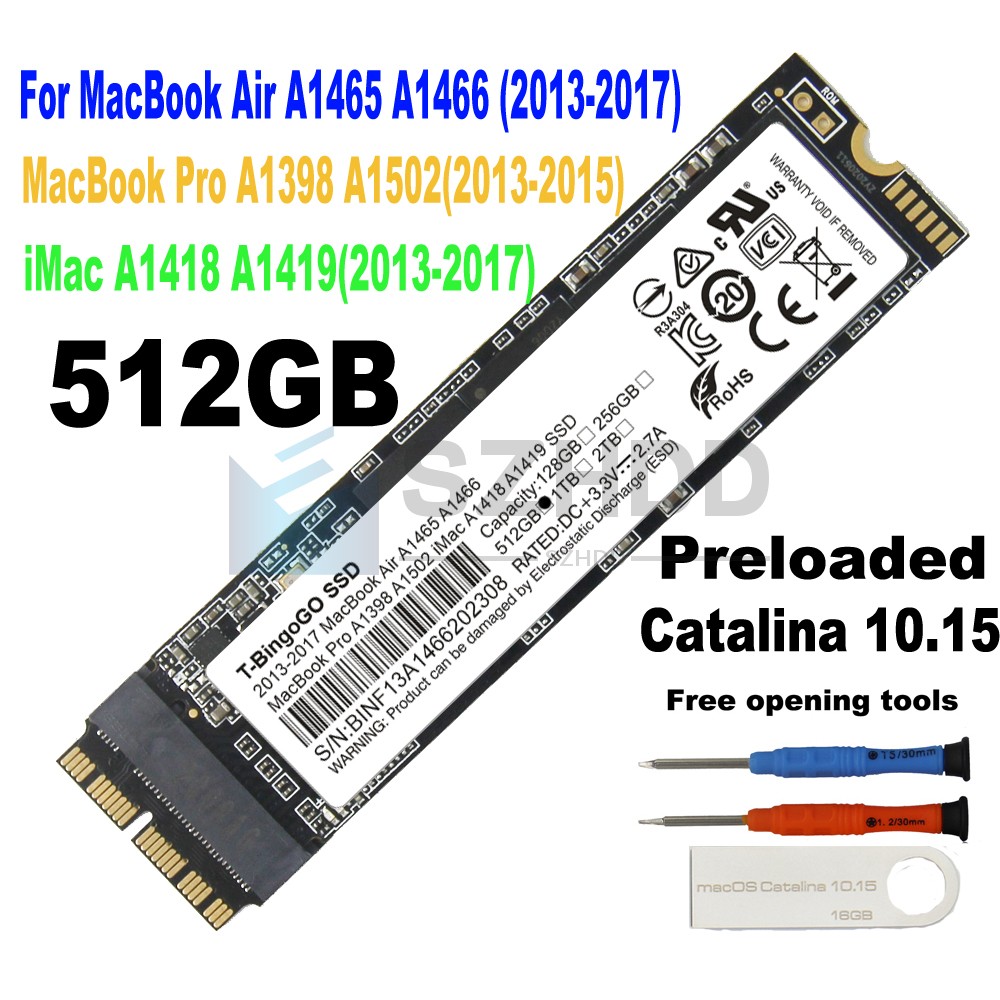 NEW 512GB SSD For 2013 - 2017 MacBook Air A1465 A1466 EMC 3178 2924 2925 IMAC