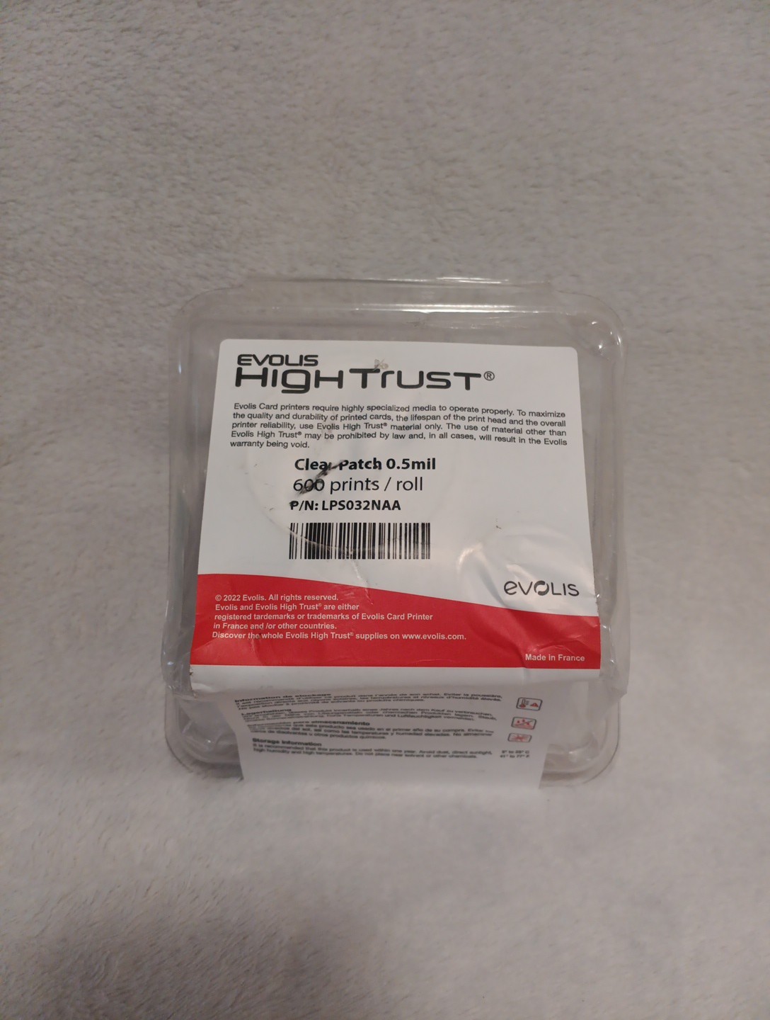 Evous High Trust Clear Patch 0.5mill 600 Prints