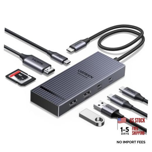 Revodok Pro Hub for Laptop 8 in 1 MacBook 4K 60Hz HDMI USB C