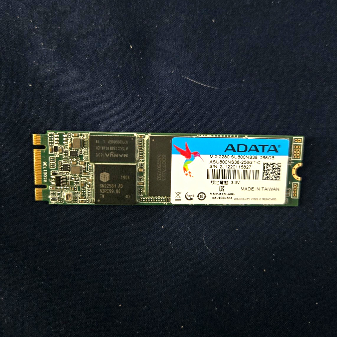 ADATA 256GB Internal SSD M.2 2280 M.2 Interface SU800NS38 ASU800NS38-256GT-C
