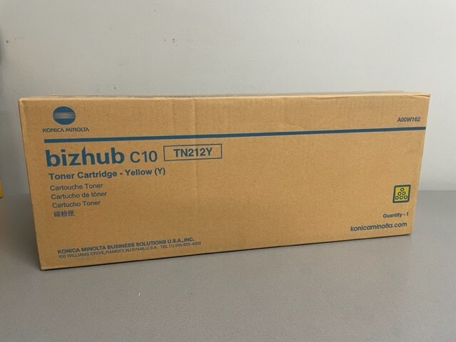 Konica Minolta TN-212Y, A00W162 Yellow Toner Cartridge for Bizhub C10, C10X