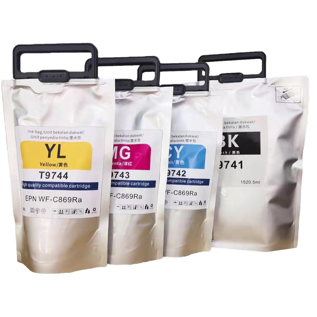 T9741‑T9744 Compatible Pigment Ink Bag for Epson WorkForce WF‑C869 Series