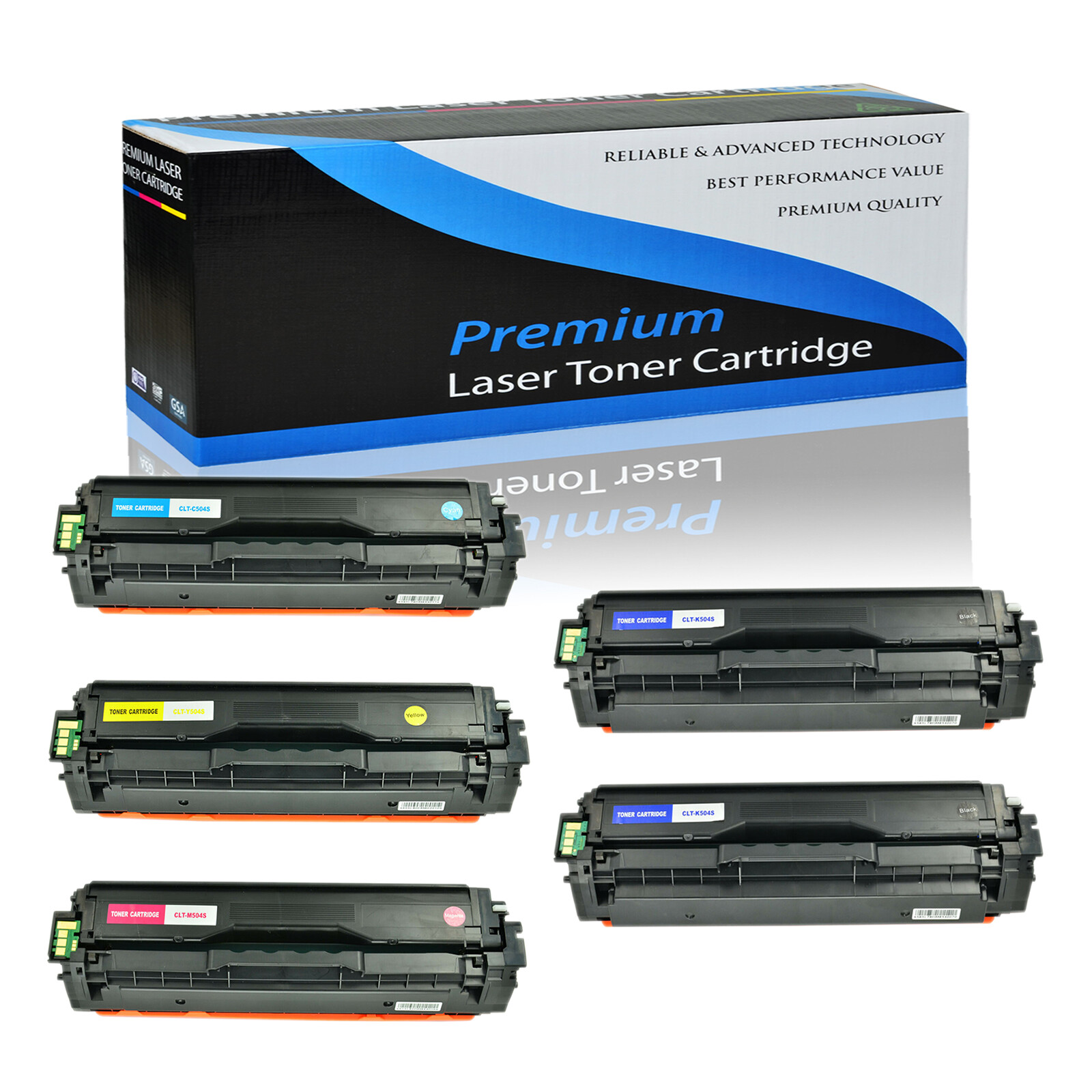 5PK CLT-K504S BK/C/M/Y Color Toner For Samsung CLX-4195FN CLX-4195FW CLX-4195N
