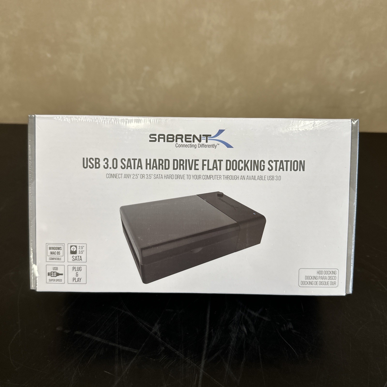 Sabrent EC-DFLT USB 3.0 to SATA External Hard Drive Lay-flat Docking Station
