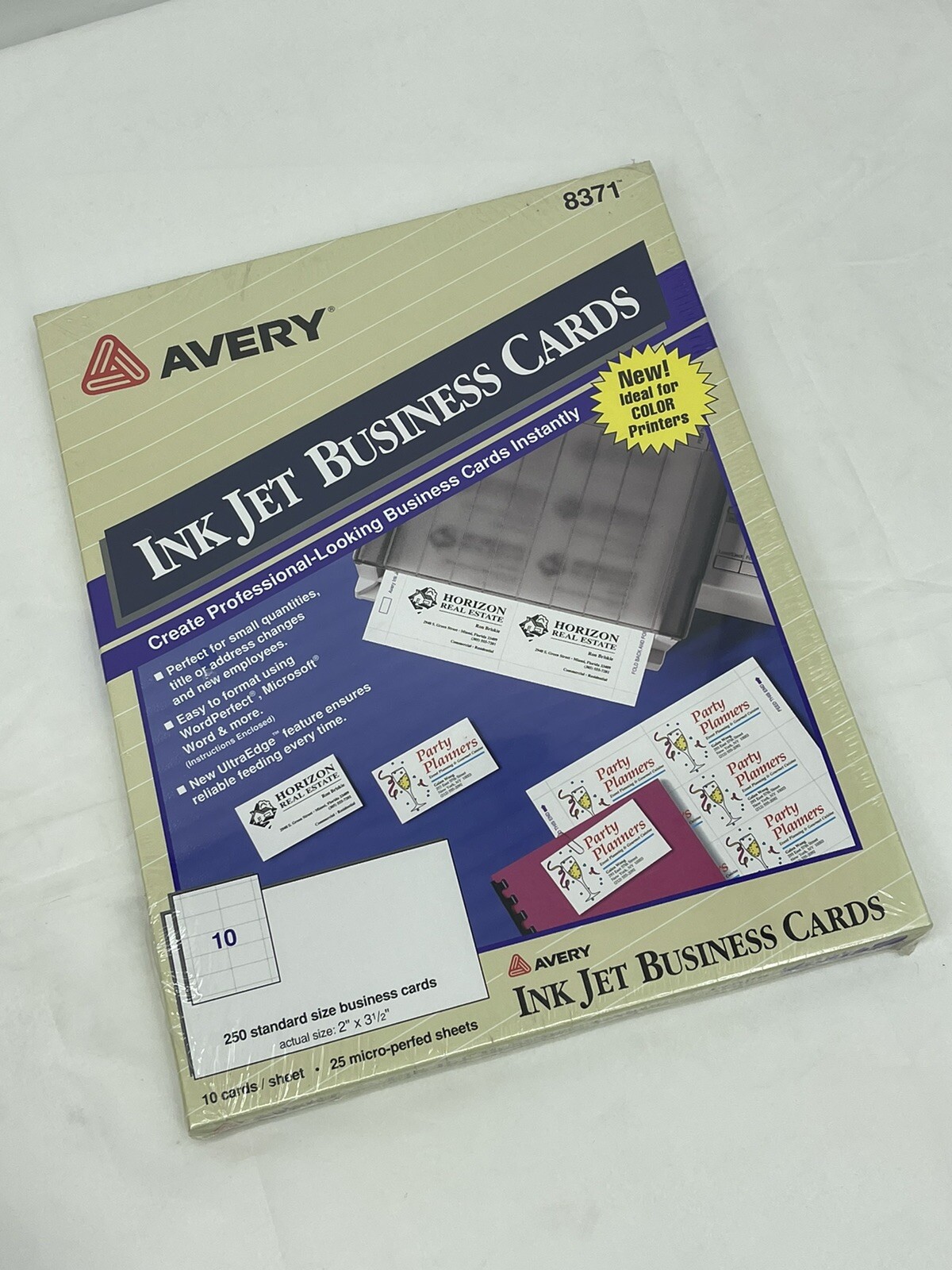 Avery Dennison 8371-250 Cards 2x3.5 White Inkjet- Kit - Upgrade FACTORY SEALED