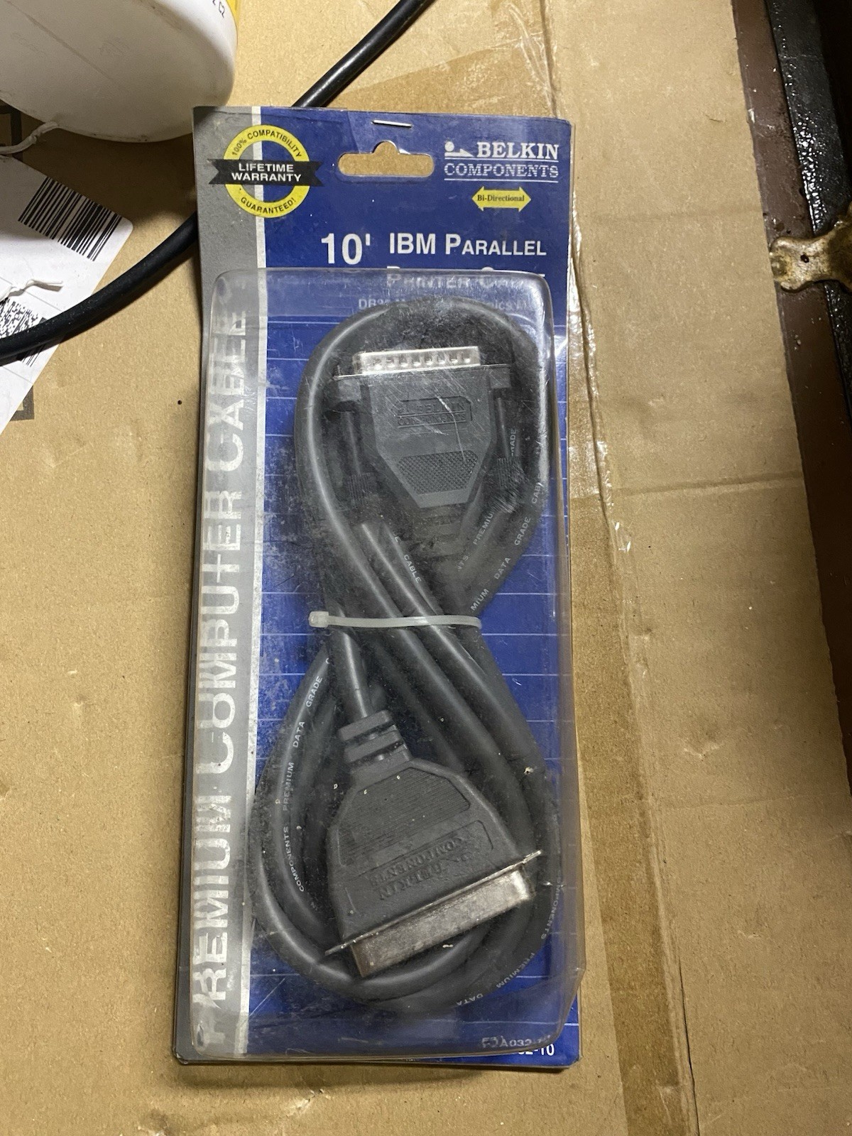 NOS Belkin 10’ Bi-directional Premium Parallel Printer Cable PC