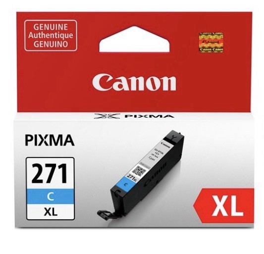 3x Canon Pixma 271 xl C Ink Cartridge - Cyan - Inkjet (0337c001). FACTORY SEALED