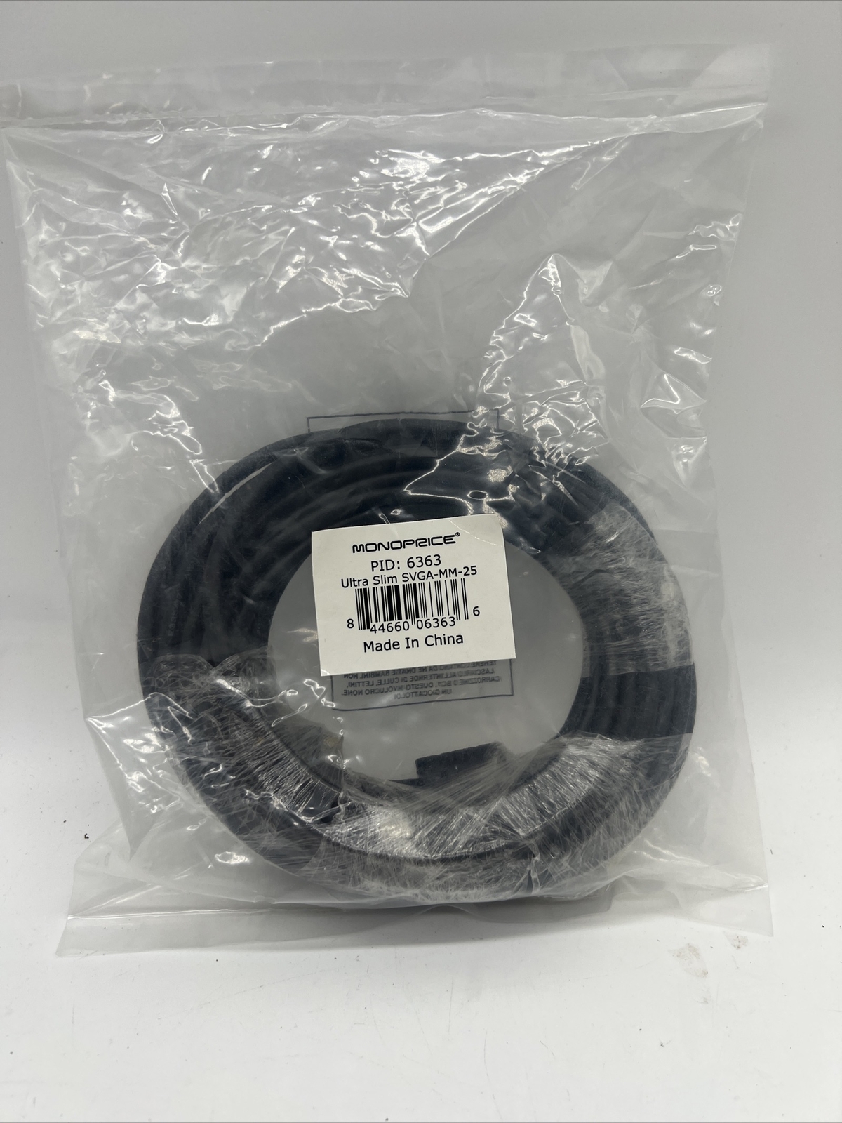 Monoprice 6363 Ultra Slim SVGA M/M - 25ft Monitor Cable