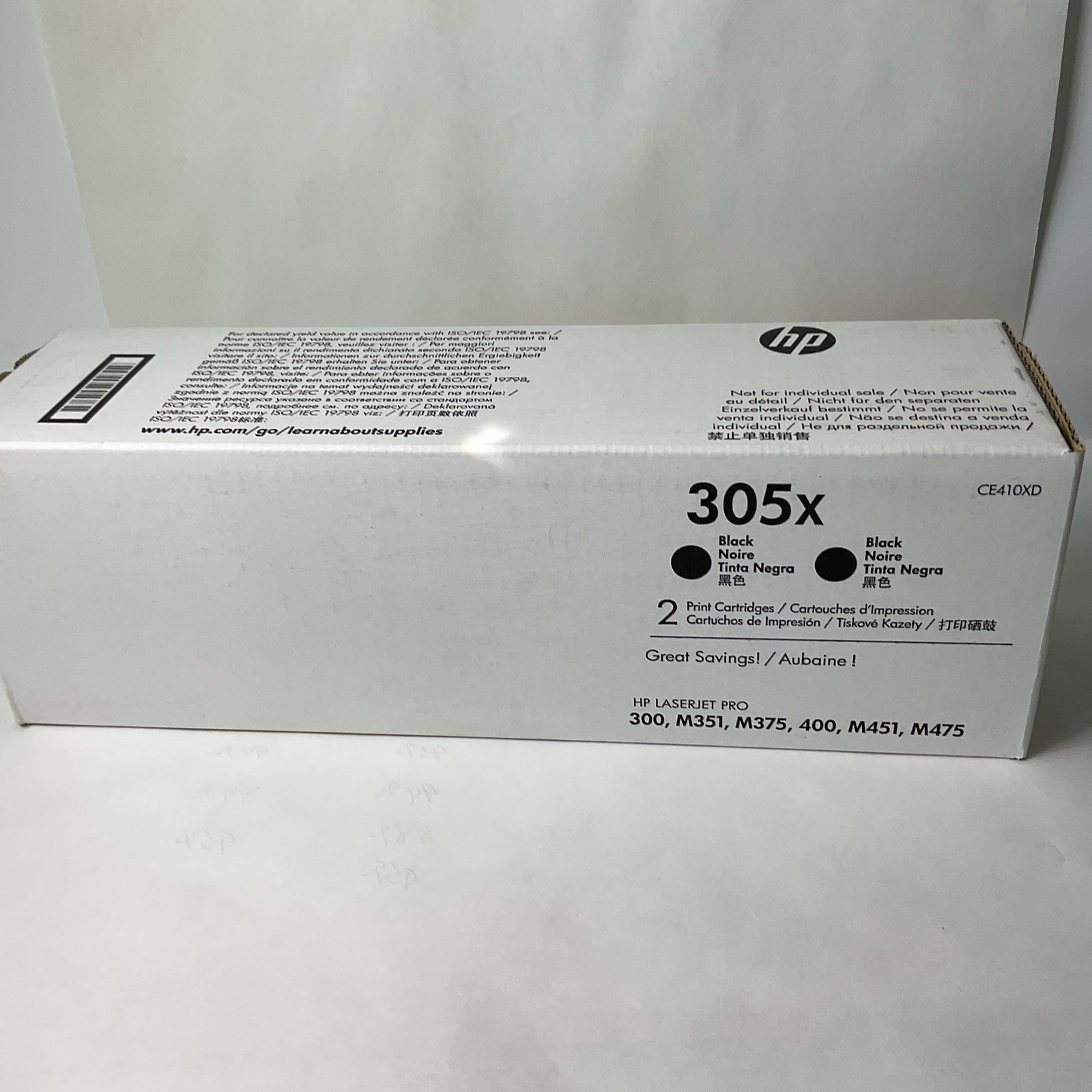 HP 305X CE410XD CE410X Black Toner Genuine OEM New 1 Cartridge