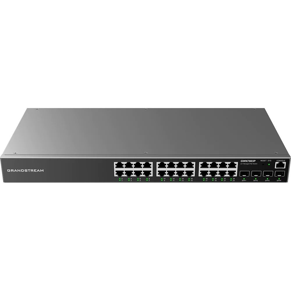 Grandstream GWN7803P Managed PoE+ Gigabit Switch 24 Ports + 4 SFP