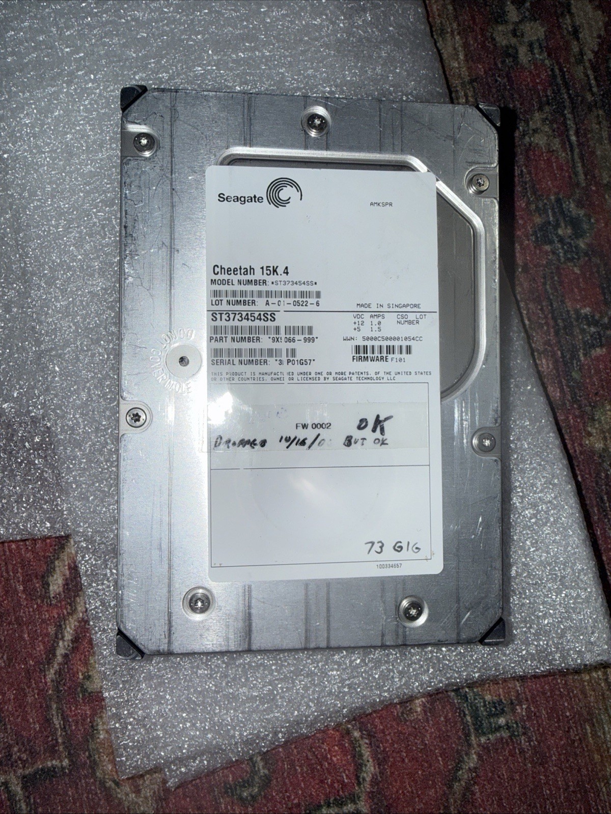 Cheetah 15K.5 73GB 15KRPM 3.5" ST373455FC FC fiber Hard Drive