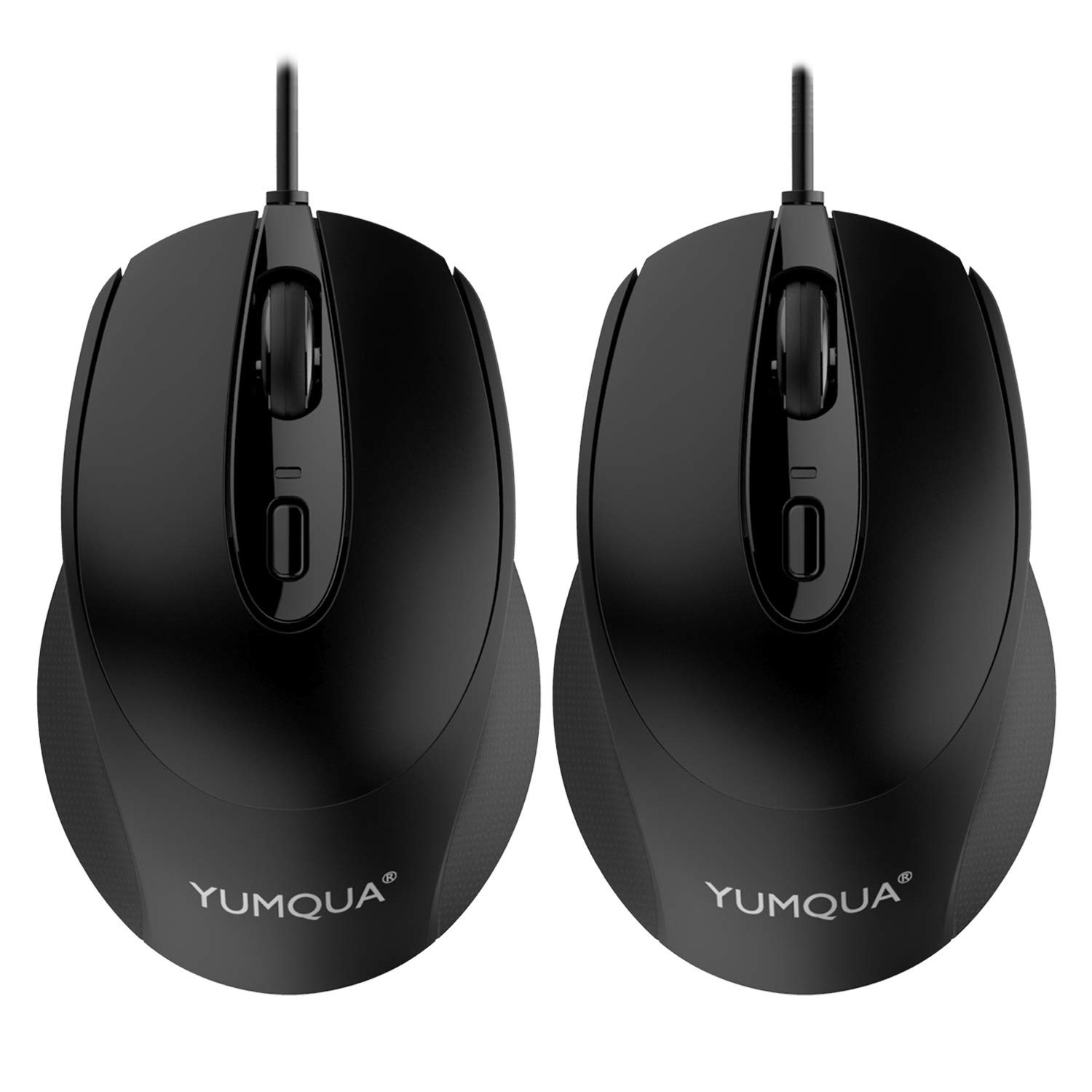 2 Pack G222 Silent Computer Mouse Wired Optical USB 800/1200 DPI Home Office