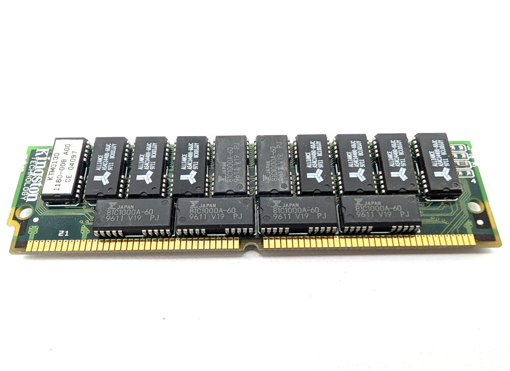 Kingston KTM-0130 8MB PS/2 FPM RAM SIMM 2Mx36 Parity 72-pin Memory Double Sided