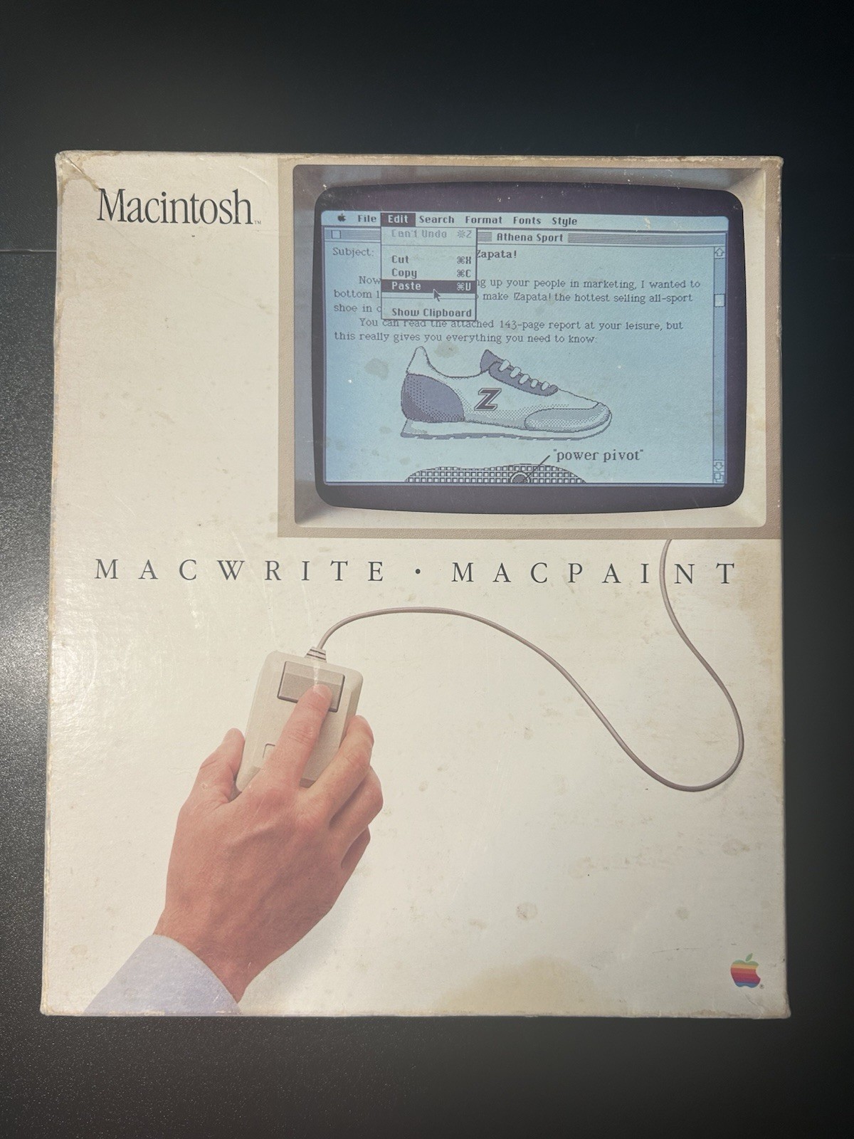 Vintage 1984 Apple Macintosh MacWrite & MacPaint Boxed Set - Near Complete