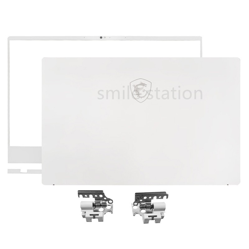 for MSI Prestige 14 P14 MS-14C1 MS-14C4 14in White LCD Back Cover+Bezel+Hinges