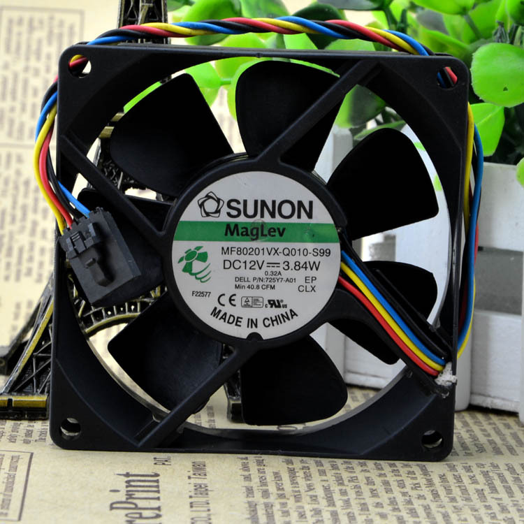 SUNON MF80201VX-Q010-S99 Fan 12V 3.84W 80*80*20mm 4wire 5pin