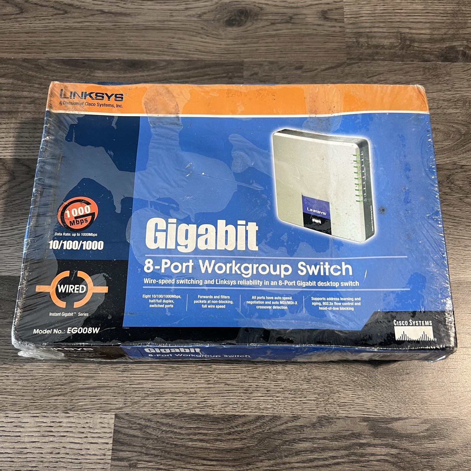 Linksys EG008W Gigabit 8-Port Workgroup External Desktop Switch Cisco READ