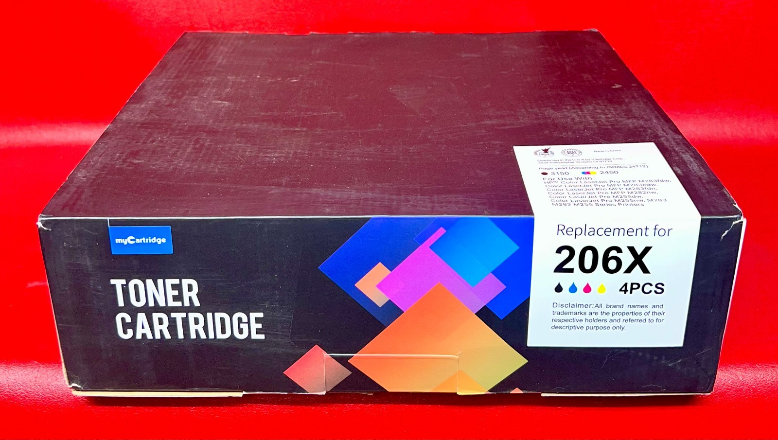 206X TONER CARTRIDGES 4 PACK HIGH YIELD Replacement for LASERJER 206A 206X