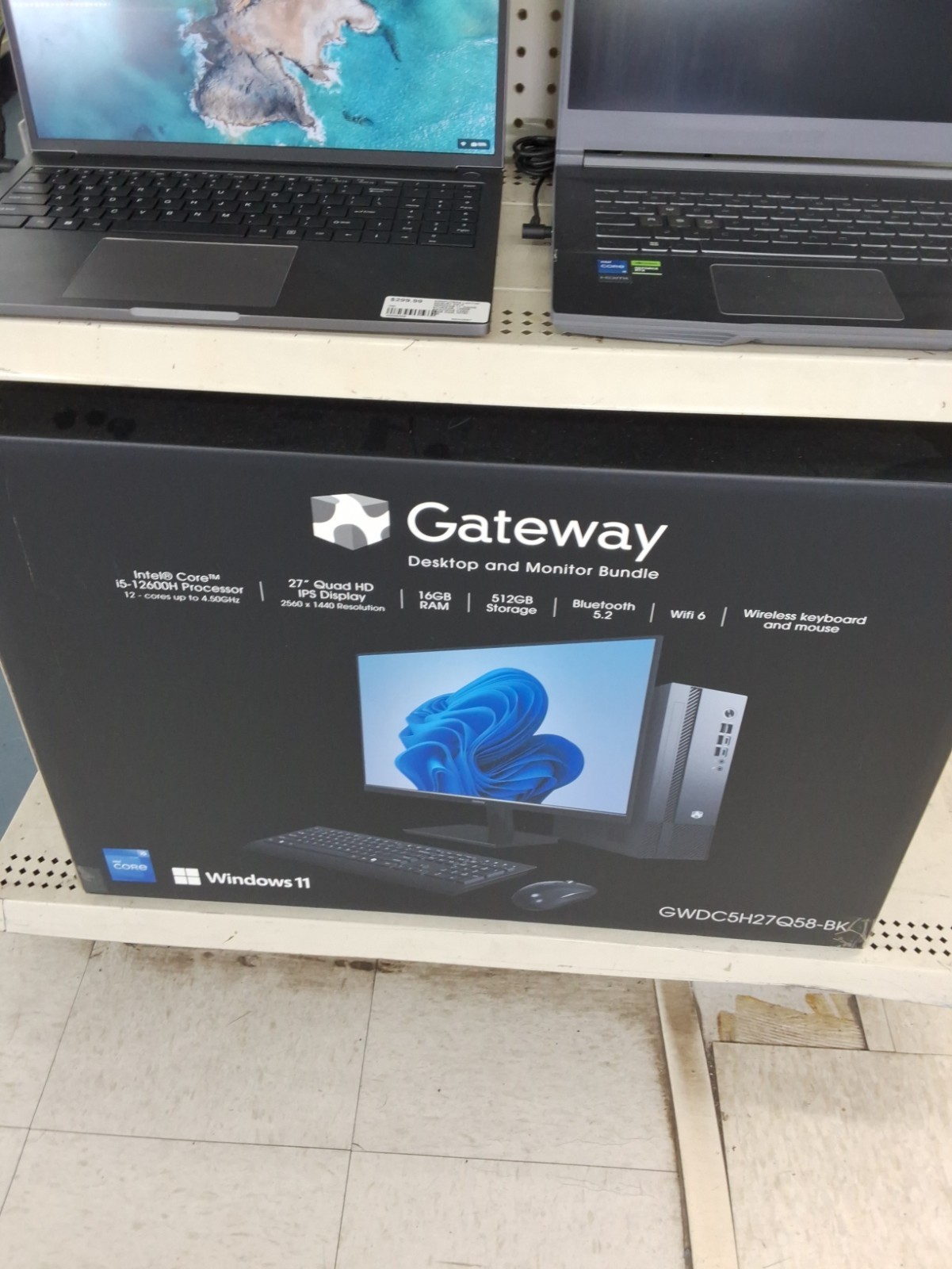 Gateway (GWDC5H27Q58-BK) Desktop & Monitor Bundle (i5-12600H 16GB RAM 512GB SSD)