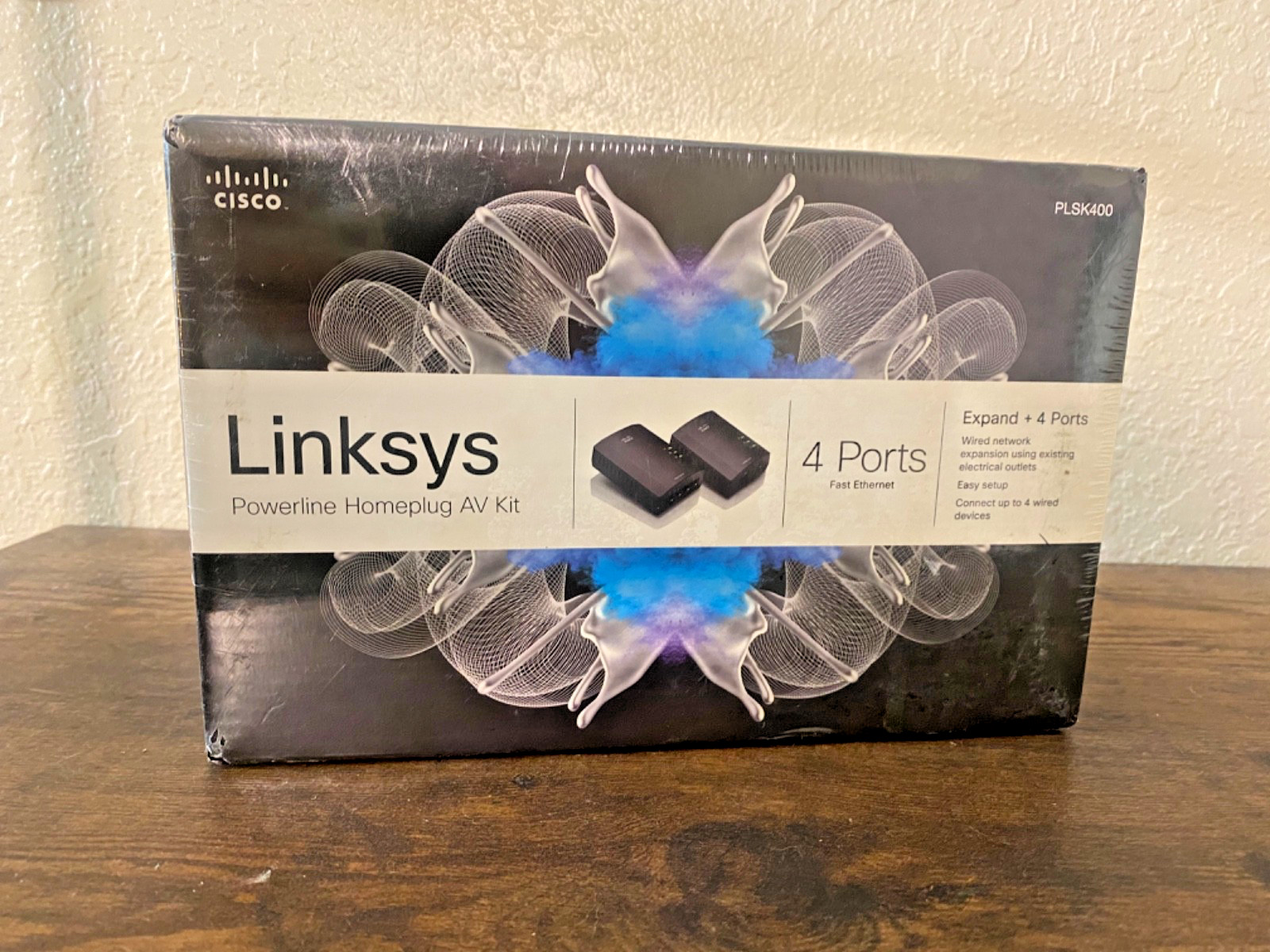 Linksys PLEK400 Powerline Homeplug AV2 Kit Gigabit Ethernet 4 Ports NEW SEALED