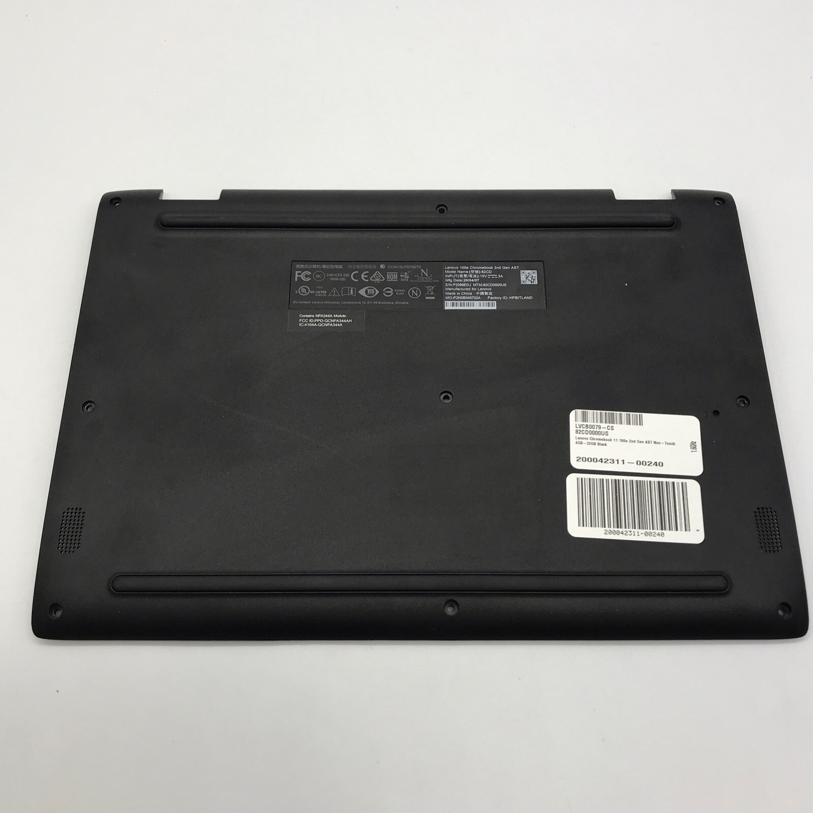 Lenovo 11 100e Gen 2 AST 82CD Chromebook Bottom Cover 8S1102 - B Grade LOT OF 10