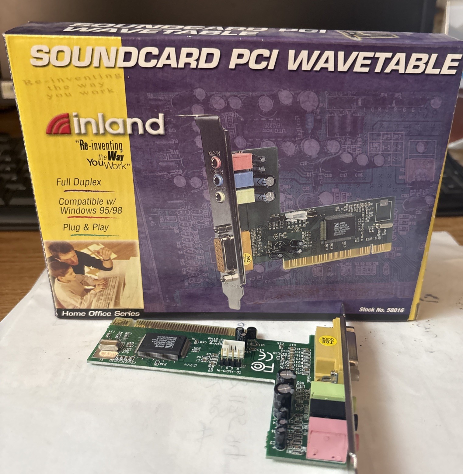 Vintage Inland ThunderSound 4.1 PCI Wavetable Sound Card 58016 C-Media CMI8738