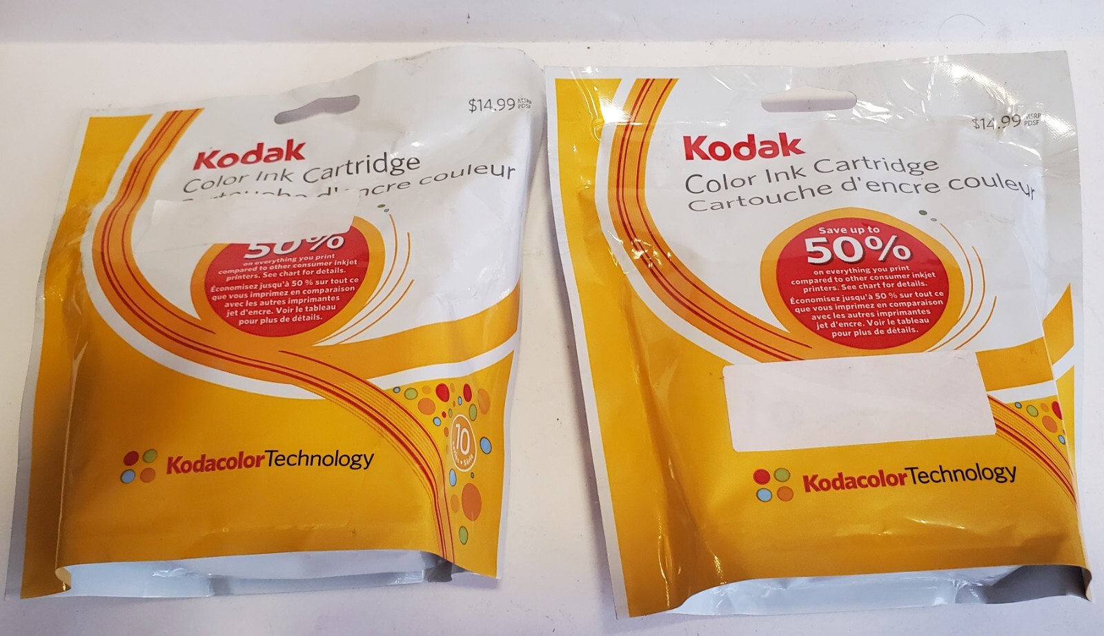 2pks Genuine Kodak 10 Series Kodacolor Ink Cartridge All 5 Inks Kit Exp-2009 New