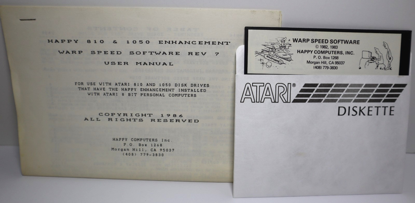 Atari 400/800 Computer Happy 810 & 1050 Enhancement Warp Speed Software 7.0 Exc