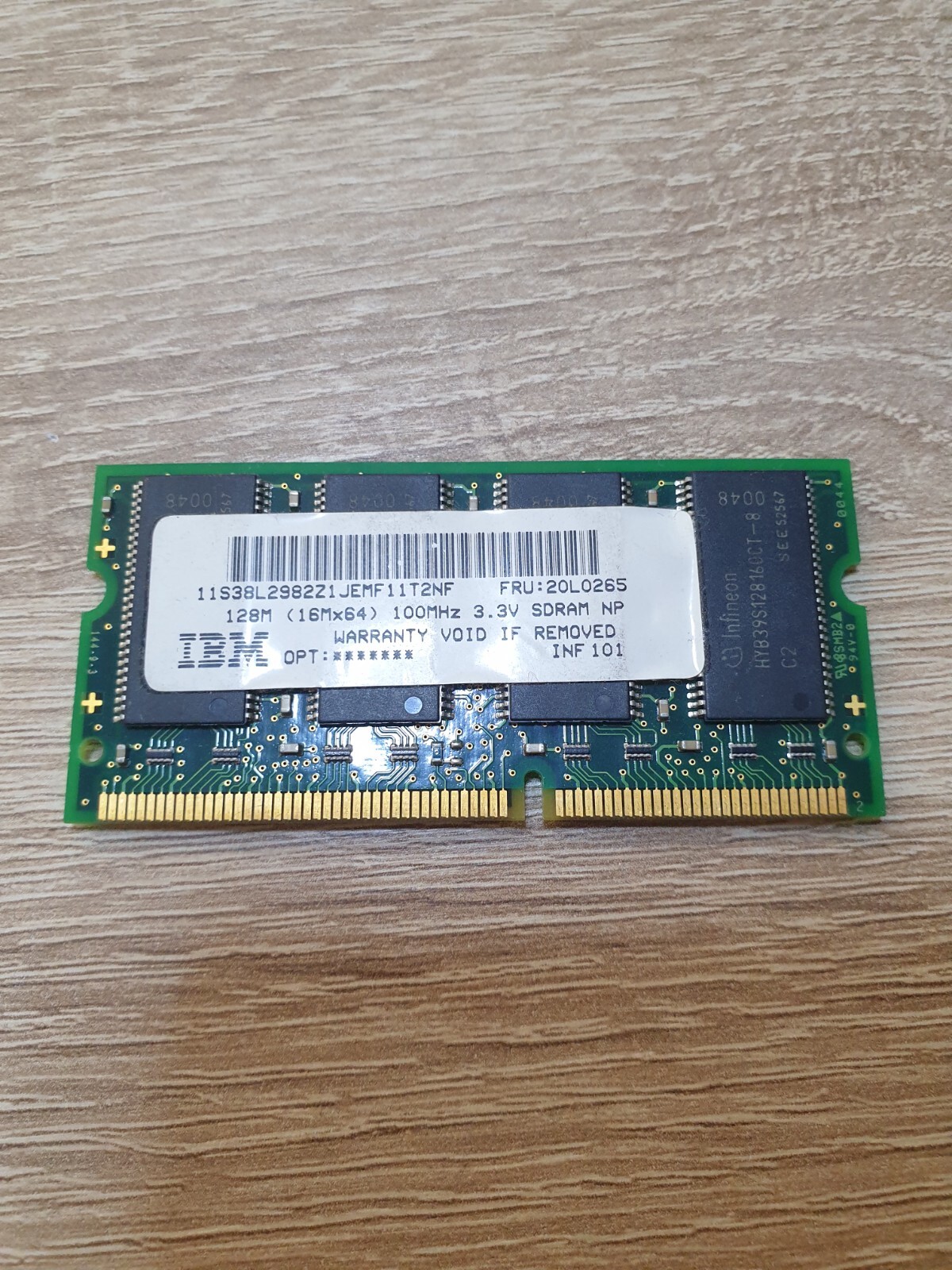 IBM 128MB Laptop RAM | SDRAM 100MHz | 16Mx64 | 3.3V | SO-DIMM