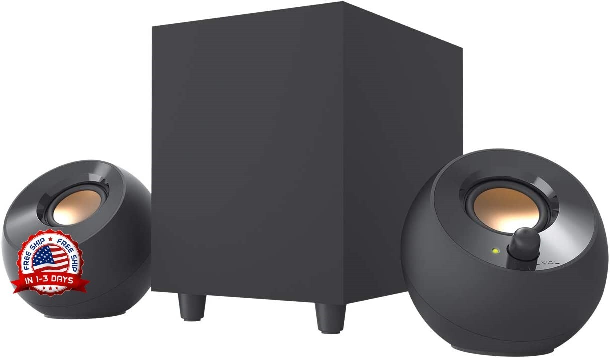 Sistema De USB Audio Sonido 2 Altavoces Con Subwoofer Para PC Casa El Hogar Set