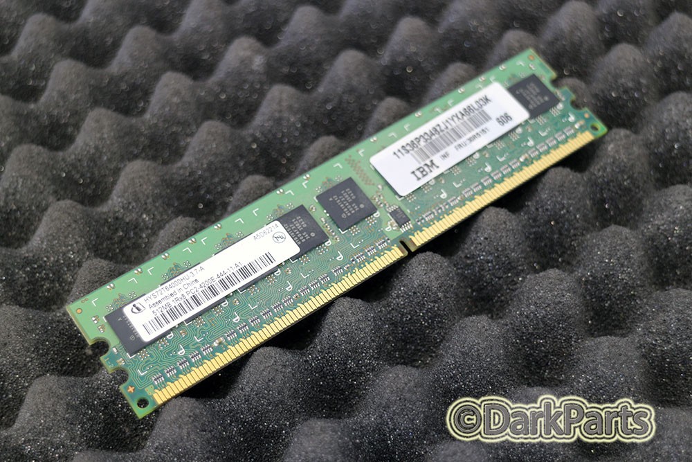 Infineon HYS72T6400HU-3.7-A PC2-4200E-444-11-A1 512MB Server Memory RAM 30R5151