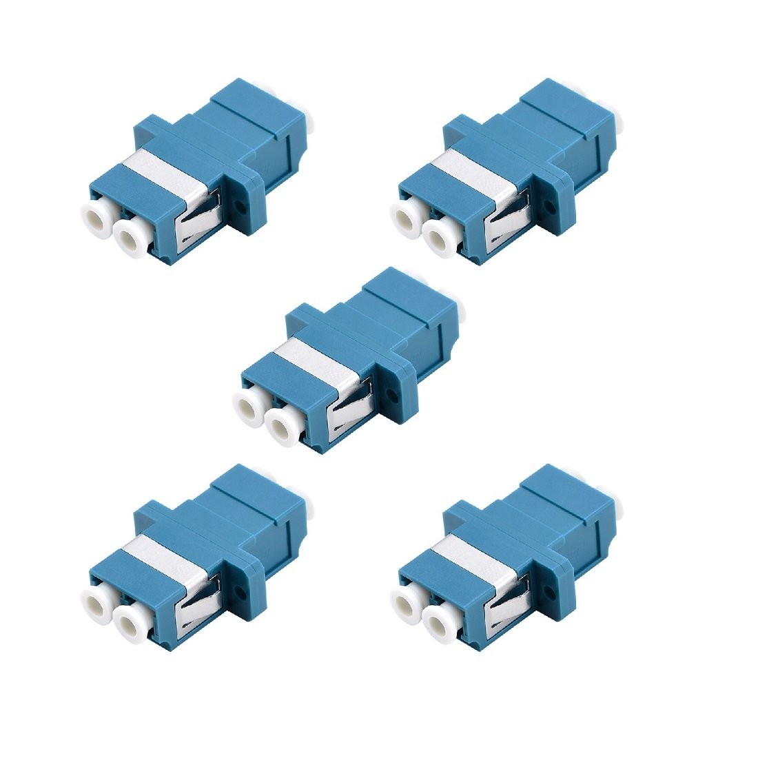 YIENFBEV LC Fiber Optic Adapter, 5 Pack, Blue