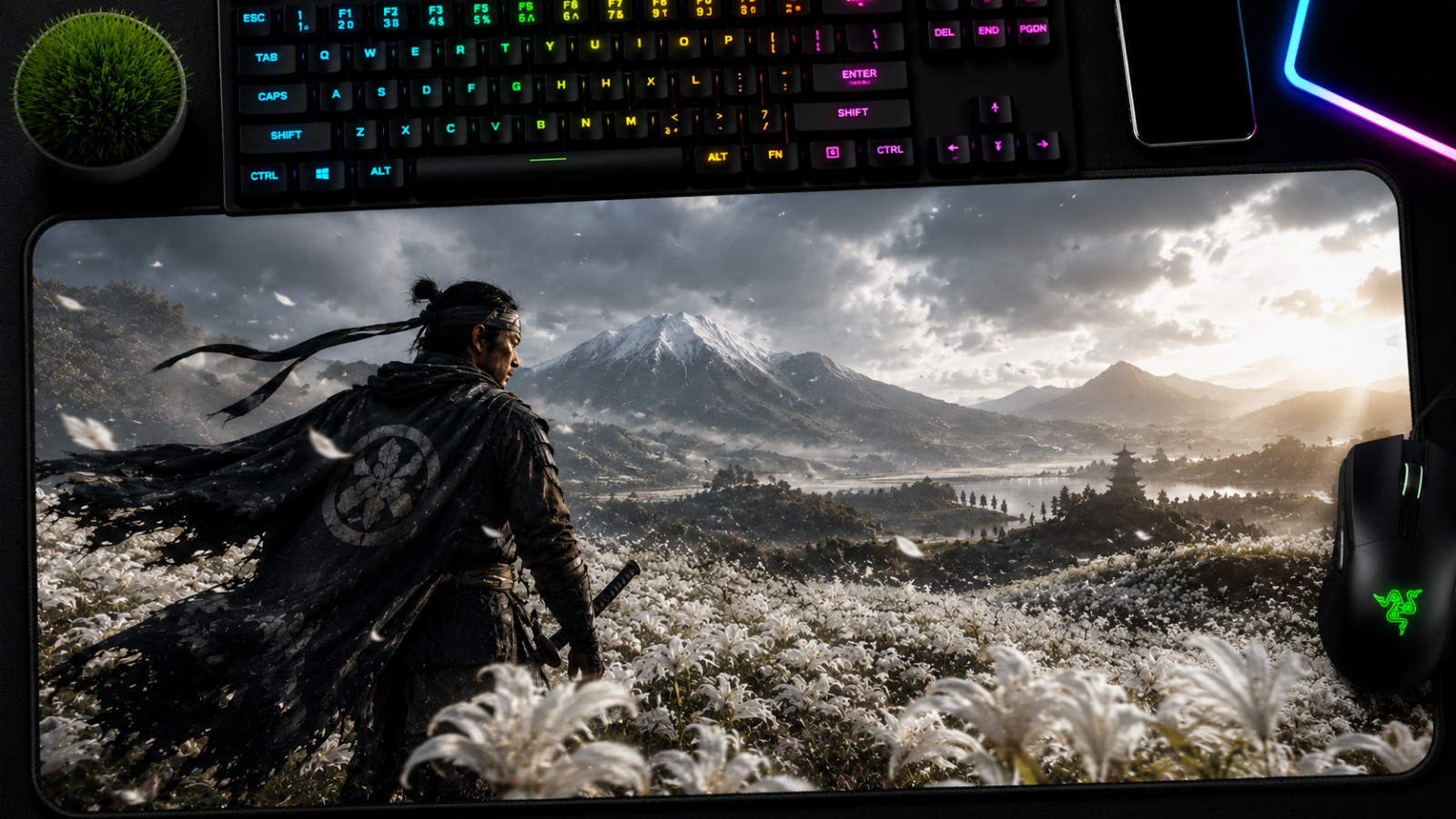 Ghost of Tsushima XXL Gaming Mouse Pad Jin Sakai Ghost Armor Desk Mat