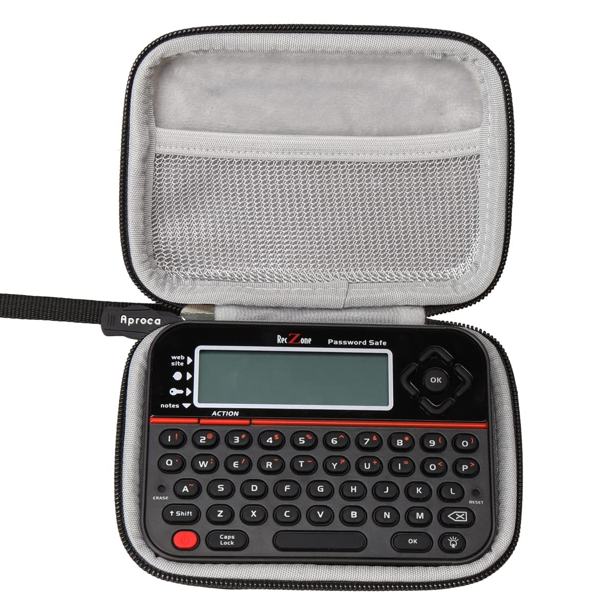 Aproca Hard Storage Travel Case, for Reczone password safe Medium, Black