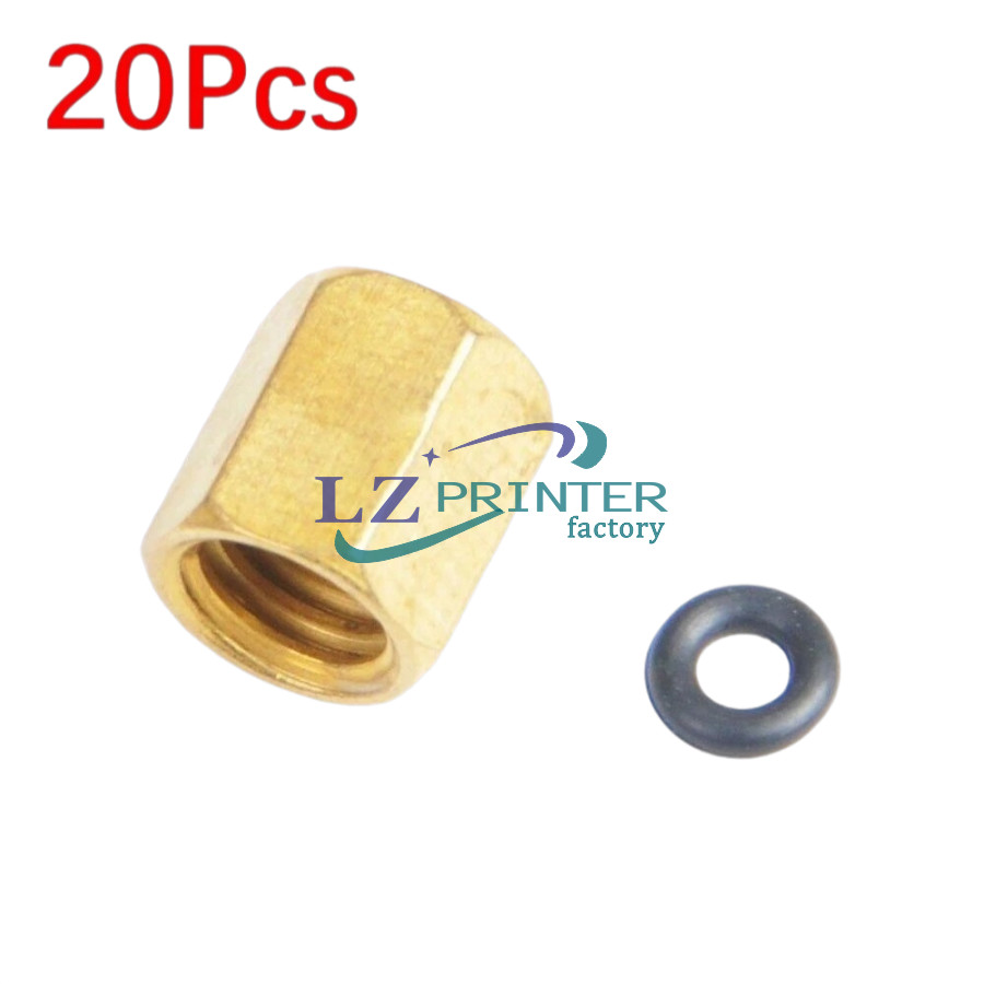 20X Copper Screw with O-ring for Epson DX4 DX5 Big Damper Ink Piping 2.6*3.6mm