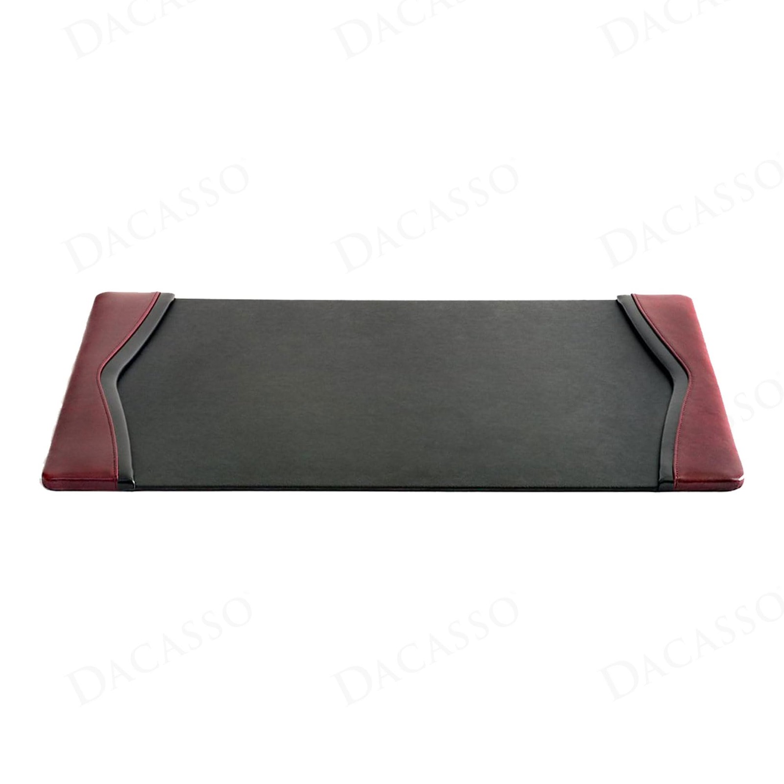 Dacasso 34"x20" Burgundy Leather with Black Trim Desk Pad Executive Desk Surface