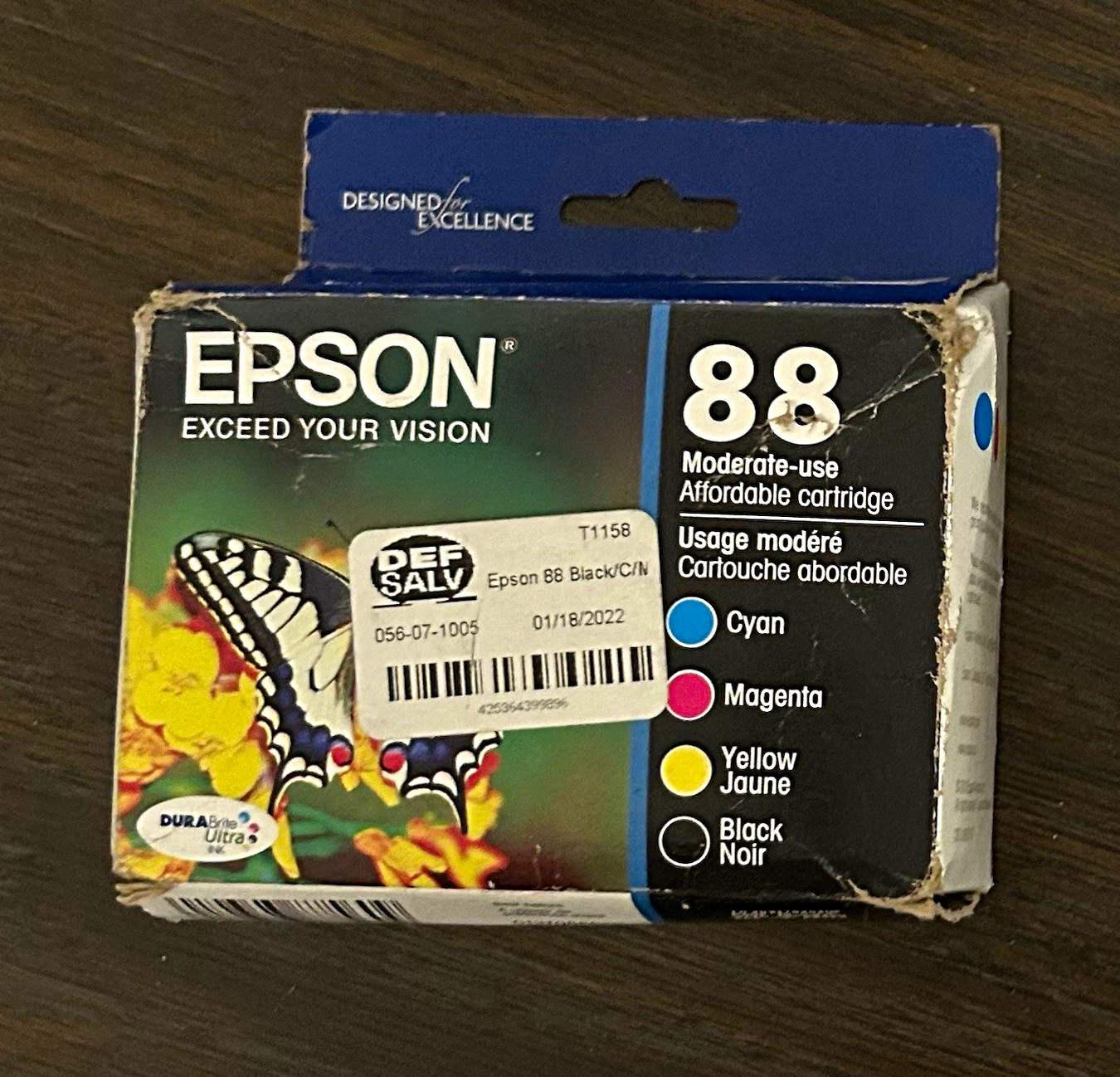 Epson 88 Genuine/Original CMYK Inkjet Ink Cartridge 4-Pack T1158