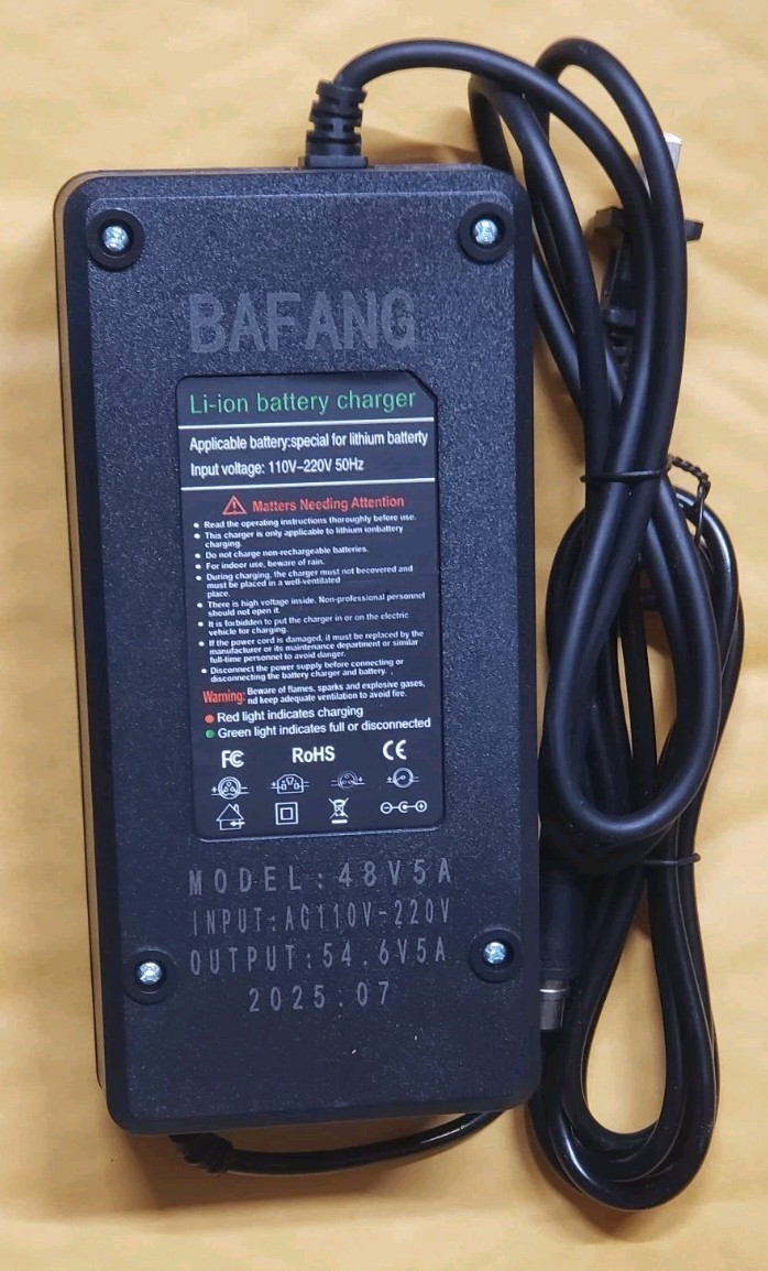 🔥fast 54.6V 5A Bafang 3 pin  Charger for 48V   UY240 BBS01B BBS02B Battery