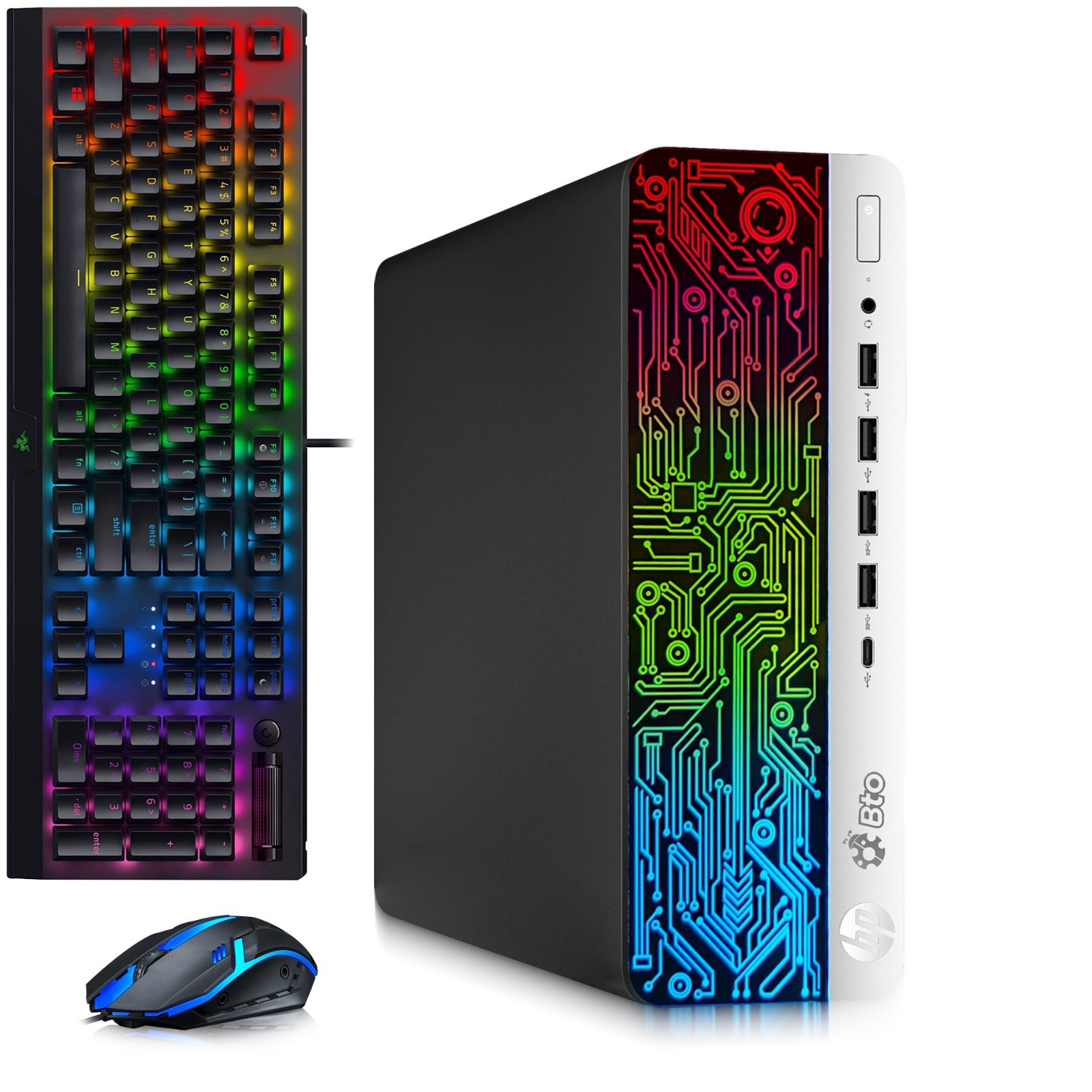 HP 600 G3 RGB Gaming PC i5-6th 16GB 256GB SSD AMD Radeon RX550 RGBK&M Windows 11