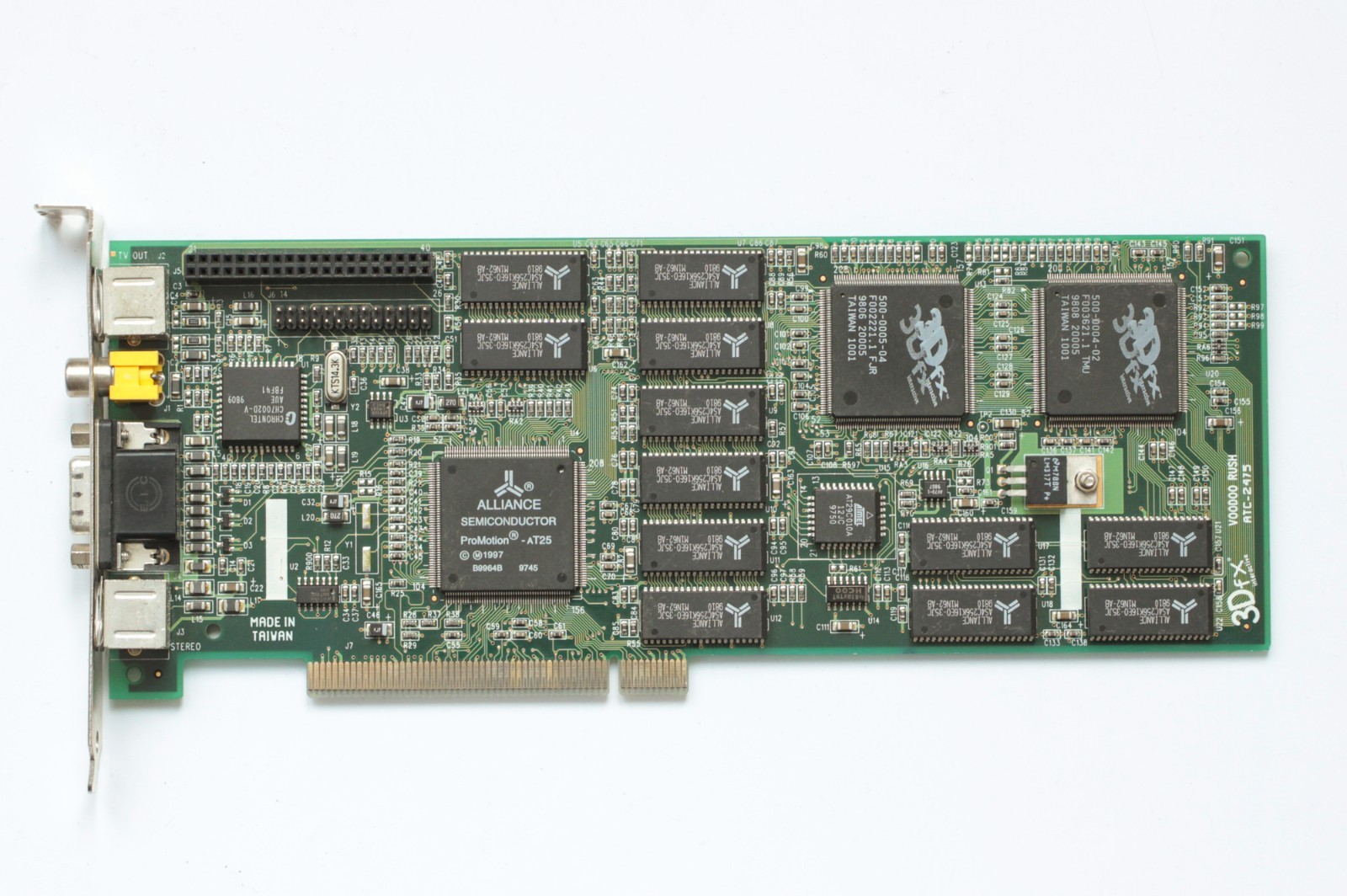 PCI video card - 3dfx Voodoo Rush - A-Trend ATC-2475 - TESTED - NO TARIFF