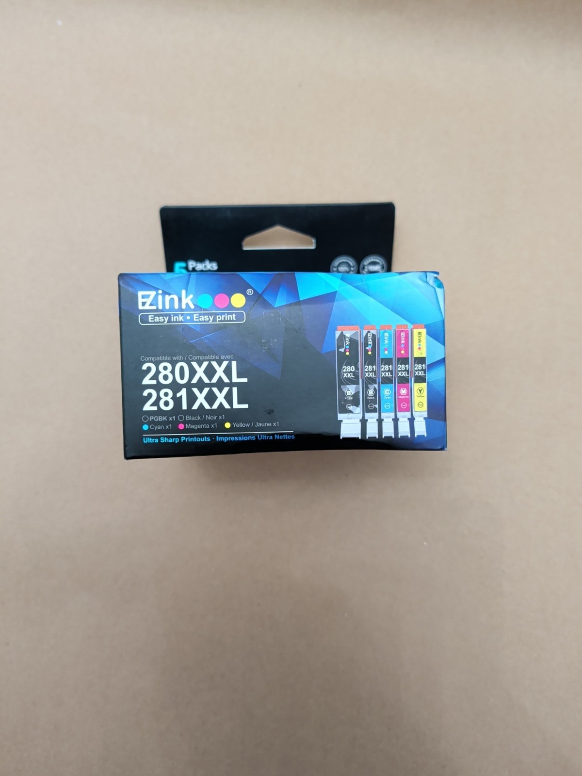 E-z Ink Black and Color  Ink Cartridge 280XXL 281XXL -Sealed
