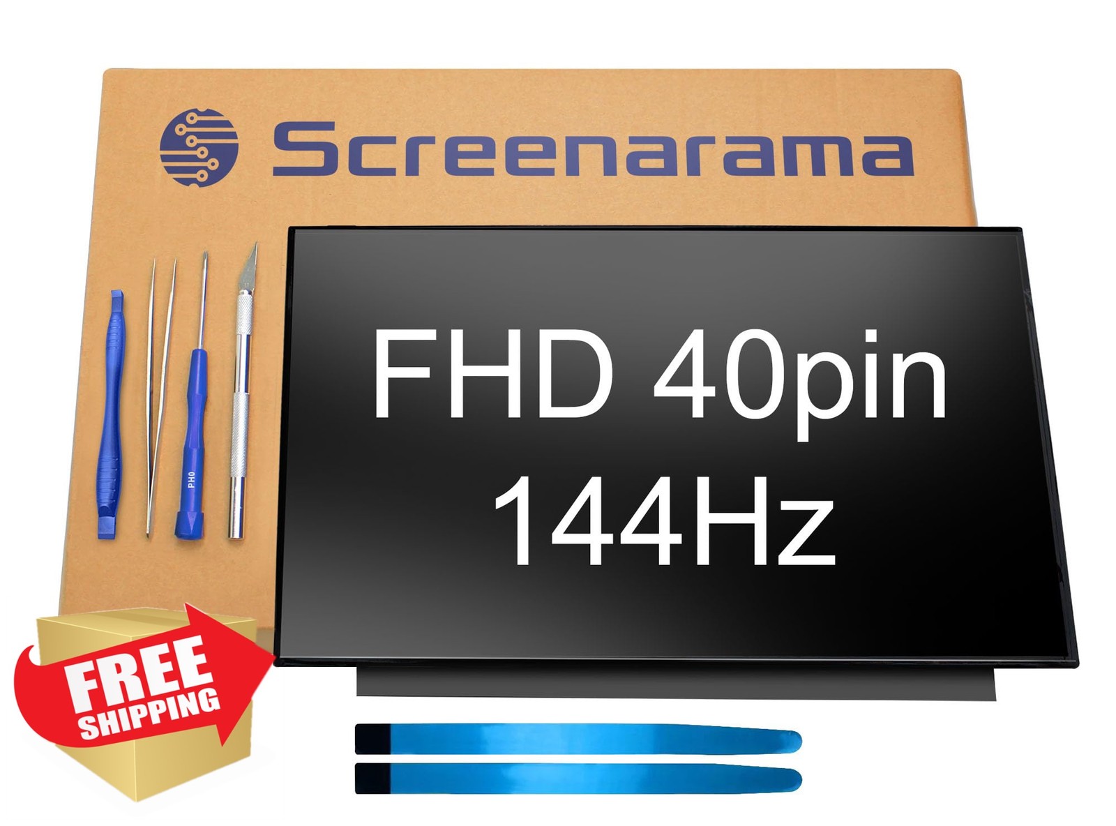 SCREENARAMA New Screen Replacement for BOE NE156FHM-NX3 V18.0 | 40pin 144Hz F...