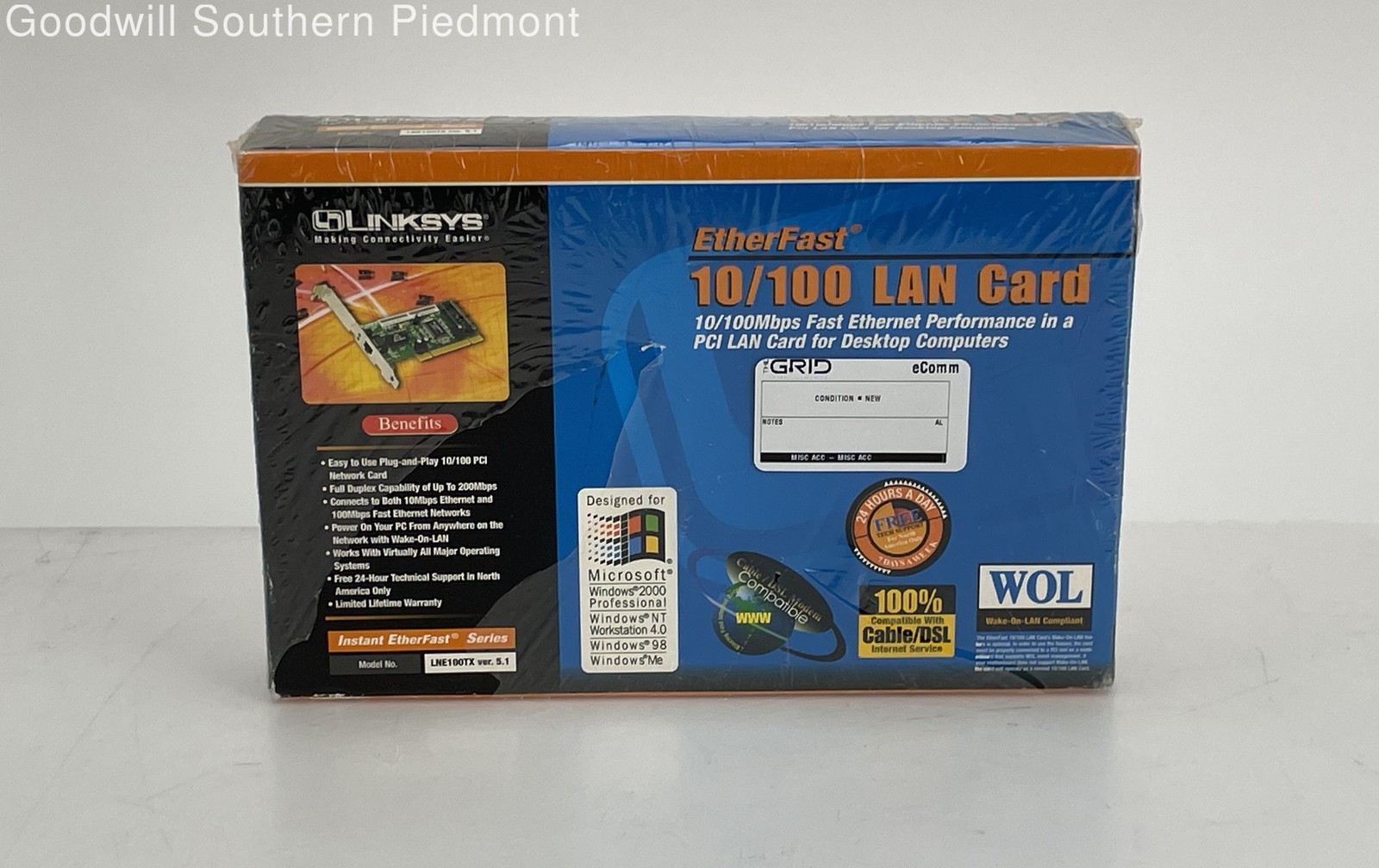 Linksys LNE100TX ver. 5.1 10/100 LAN Card Ethernet Card - N/A - New