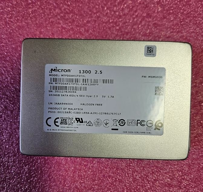 MICRON 1TB TLC SATA III 2.5 SFF 1300 SERIES 6GB/S MTFDDAK1T0TDL-1AW1ZABYY
