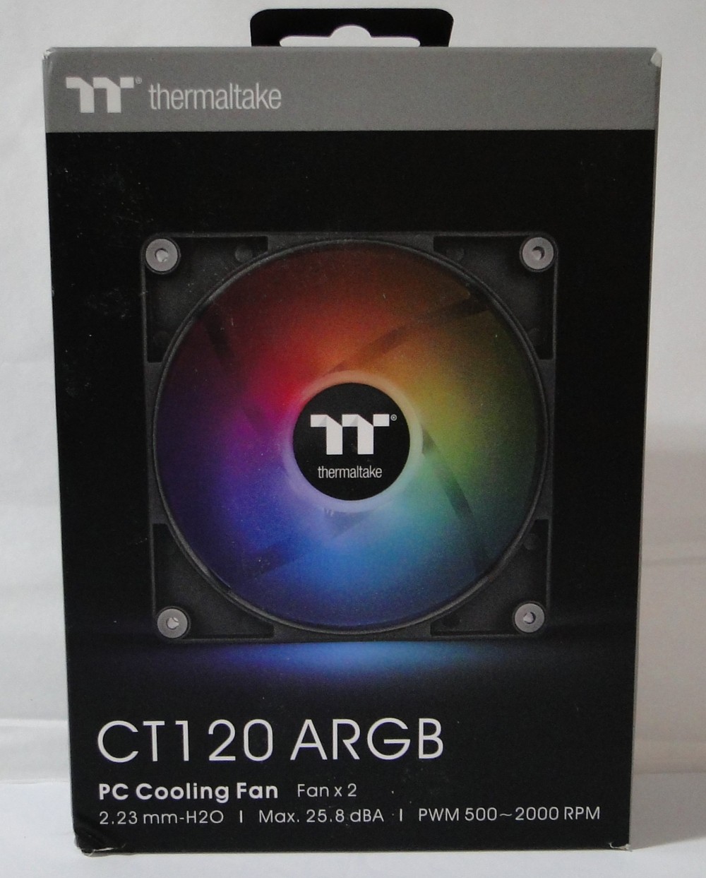 Thermaltake CT120 ARGB PC Cooling Fans (2-Pack)  PWM 120mm CLF149PL12SWA NEW 